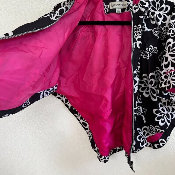 London Fog Girls MultiColor Size L 6X Lightweight Hooded Rain Poncho - Picture 5 of 8